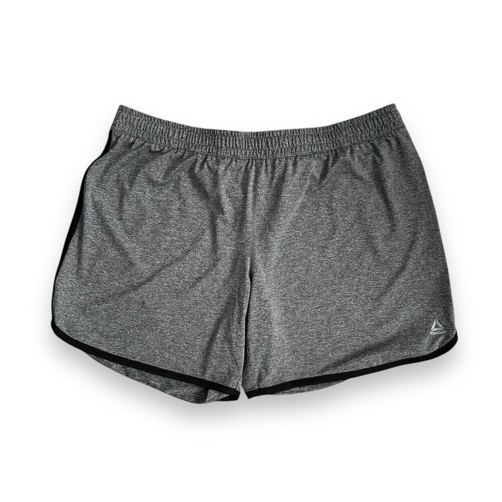 Reebok Men's Gray w/ Black Trim Slinky Athletic Shorts Elastic Waist Size XL